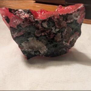 Natural quartz crystal cluster, color-treated