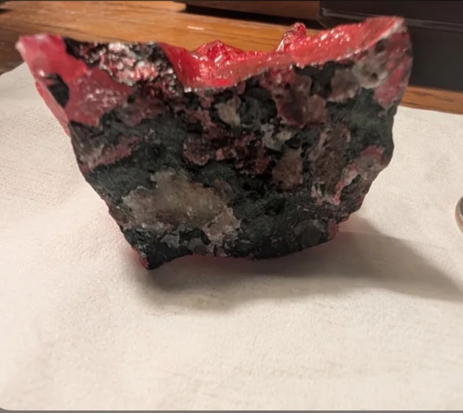 Natural crystal cluster, color-treated